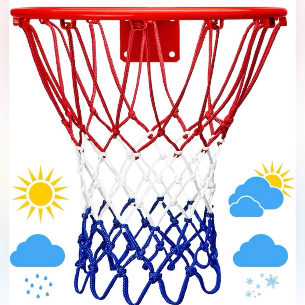 LAO XUE 2022 Upgraded Thickening Heavy Duty Basketball Net, Rainproof Sunscreen